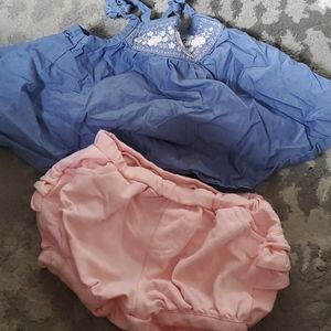 Baby girl shorts and top set